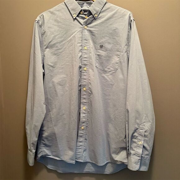 Chaps Other - Chaps Men's L Blue Stretch Button-Up Shirt Long Sleeve Casual